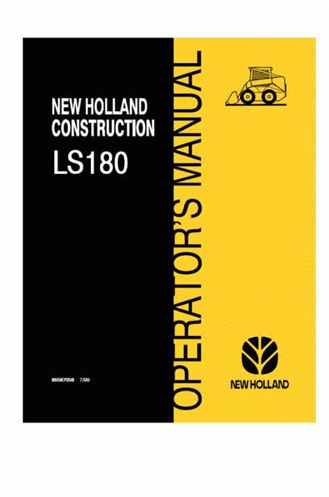 2000 new holland skid steer ls180 operators manual|ls180 new holland manual.